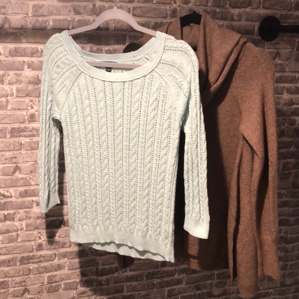 American Eagle and Yet Again sweater set